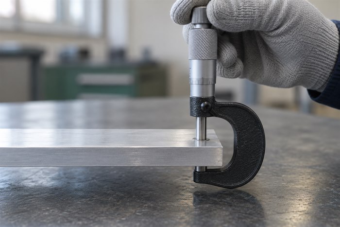 aluminium flat bar thickness check